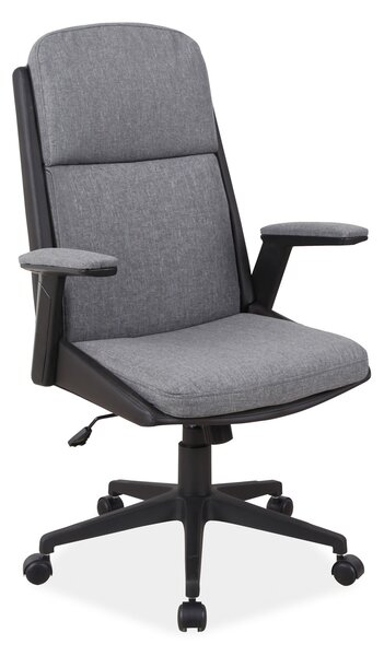 Irodai szék Q-333 szürke anyag/fekete eco bőr
