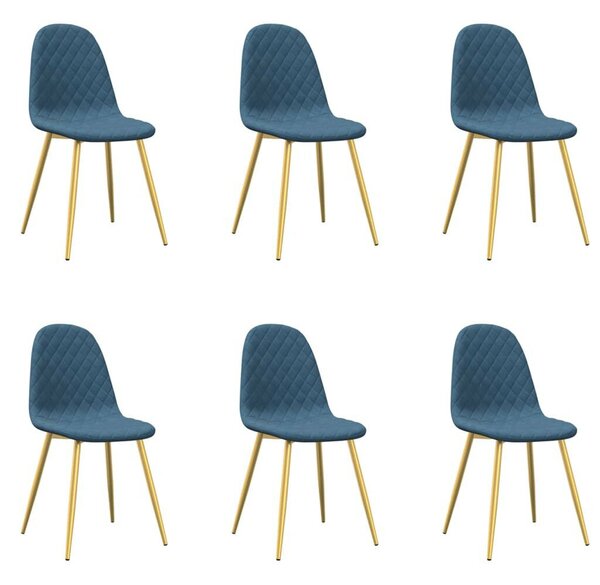 Elegáns Bársony Étkezőszék - 6 db - Világosszürke