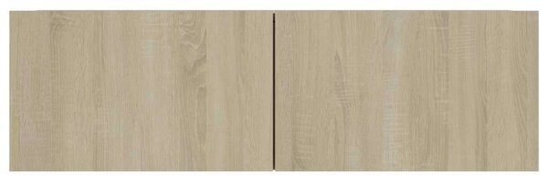 Modern Fali TV Szekrény - Sonoma Tölgy - 100x30x30 cm - 4 db