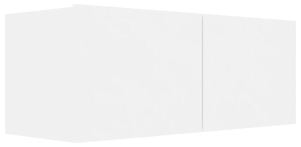 Falra Szerelhető TV Szekrény Szett - Fehér - 80x30x30 cm