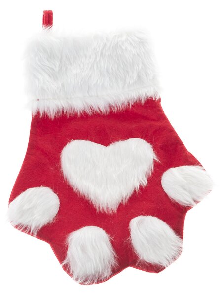 Mancs karácsonyi textil zokni, 40 cm, piros
