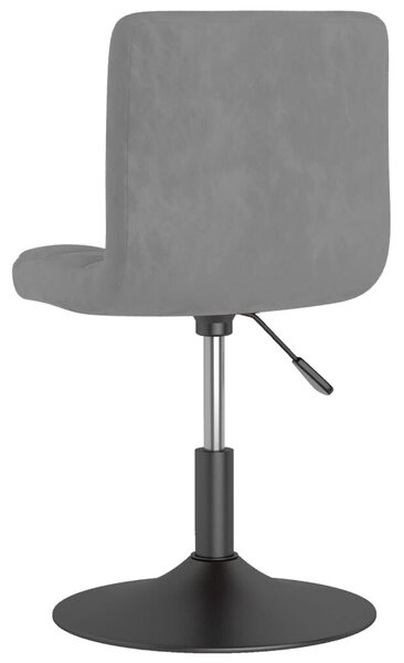 VidaXL Bársony Forgó Étkezőszék - 4 db - Sötétszürke