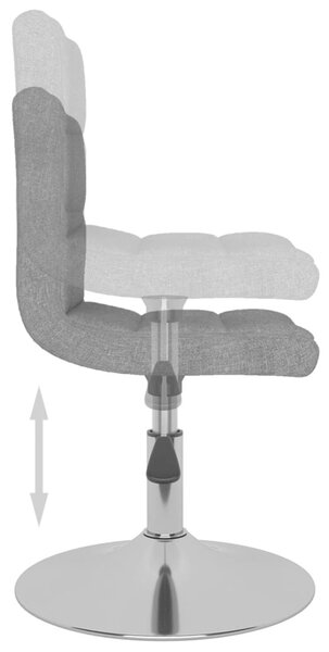 VidaXL Forgó Étkezőszék - Szövet - 4 db - Világosszürke