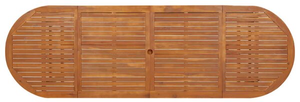 VidaXL Akácfa Kertasztal - Ovális - 280x90 cm