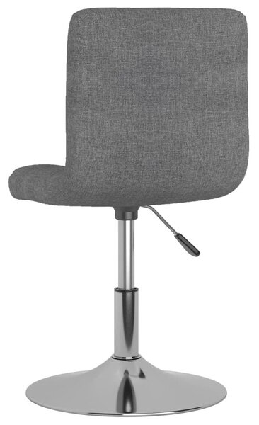 VidaXL Forgó Étkezőszék - Szövet - 4 db - Világosszürke