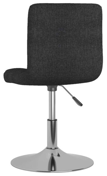 VidaXL Forgó Étkezőszék - Fekete Szövet - 4 db