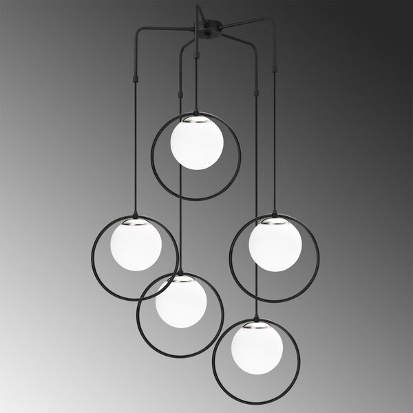 Satyros fekete fém függőlámpa - Opviq lights