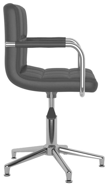 VidaXL Forgó Étkezőszék - 6 db - Fekete Műbőr