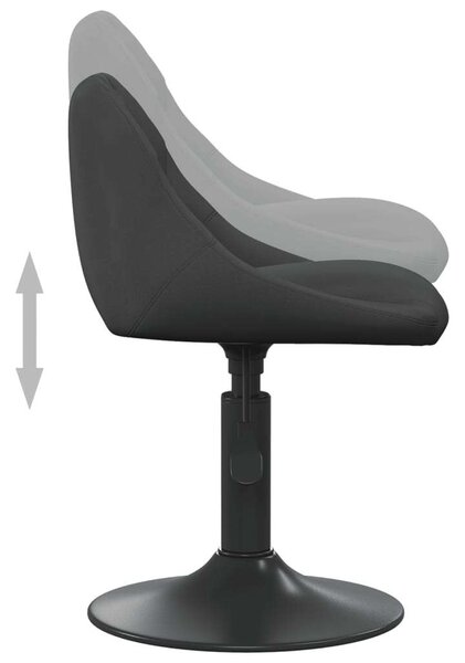 VidaXL Forgó Étkezőszék - 6 db - Fekete Bársony