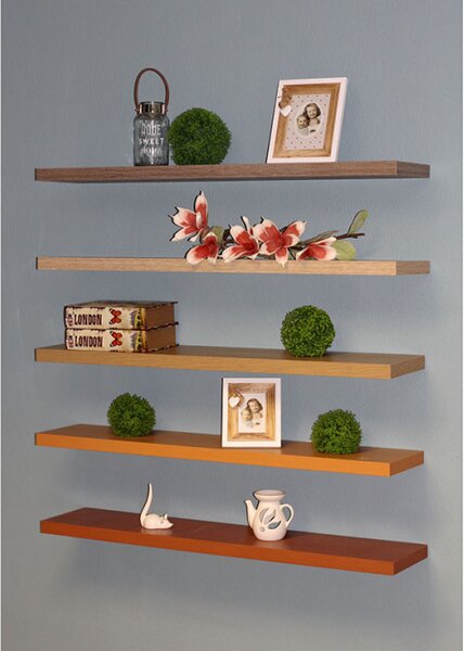 Lebegő polc 120 cm, MDF, Cseresznye Színben P-002
