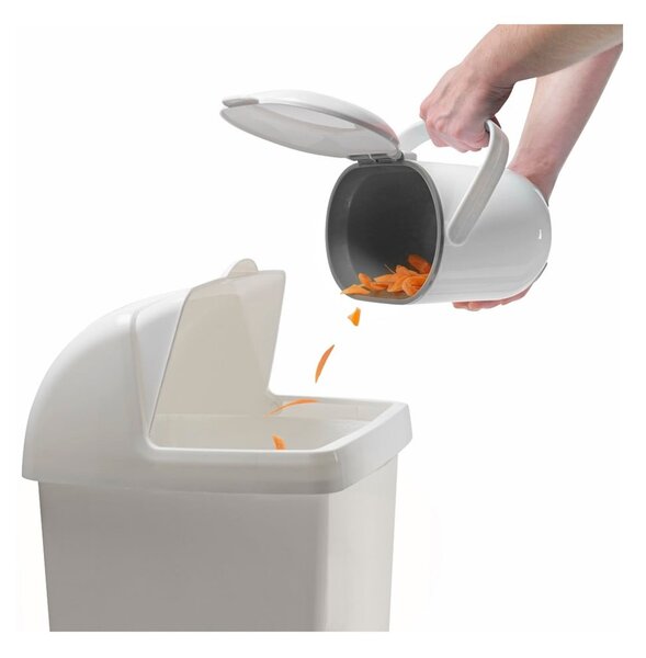 Caddy fehér-szürke komposztálható hulladék gyűjtő, 2,5 l - Addis