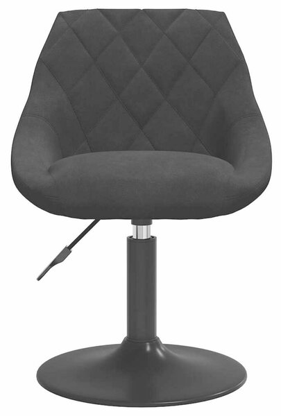 VidaXL Forgó Étkezőszék - Bársony - Fekete - 4 db