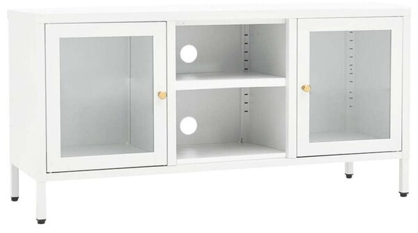VidaXL Fehér Acél TV-szekrény - 105x35x52 cm