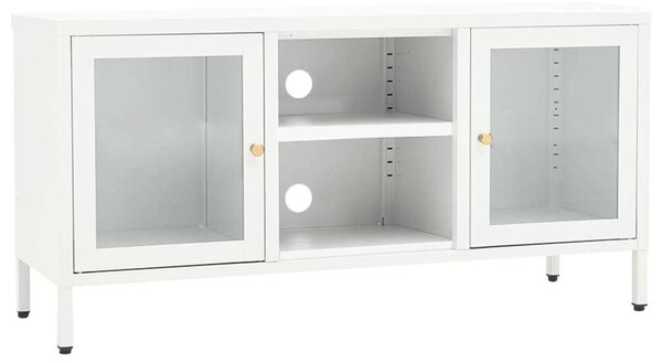 VidaXL Fehér Acél TV-szekrény - 105x35x52 cm