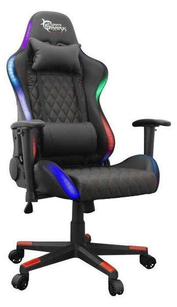 White Shark Thunderbolt RGB Gamer Szék - Fekete-Piros
