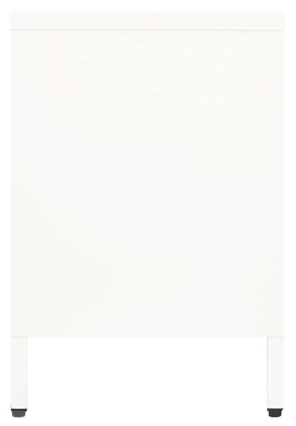 VidaXL Fehér Acél TV-szekrény - 105x35x52 cm