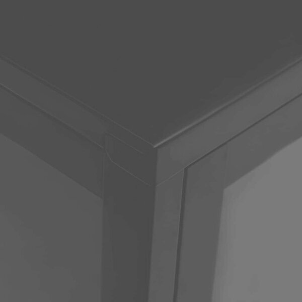 VidaXL fekete acél és üveg tálalószekrény 75 x 35 x 105 cm