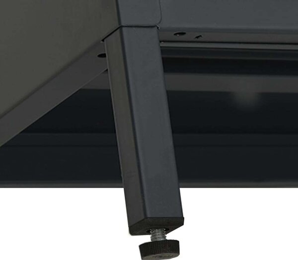 VidaXL TV-szekrény - Fekete Acél és Üveg - 105x35x52 cm