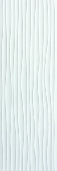 Glossy Wave White 30x90 matt 3D porcelán falburkolat