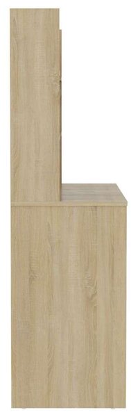 LED-es Sminkasztal - Tölgy - 100x40x135 cm