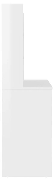 VidaXL Sminkasztal - Fehér - LED-es - 100x40x135 cm