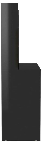 VidaXL LED-es Sminkasztal - Fekete - 100x40x135 cm