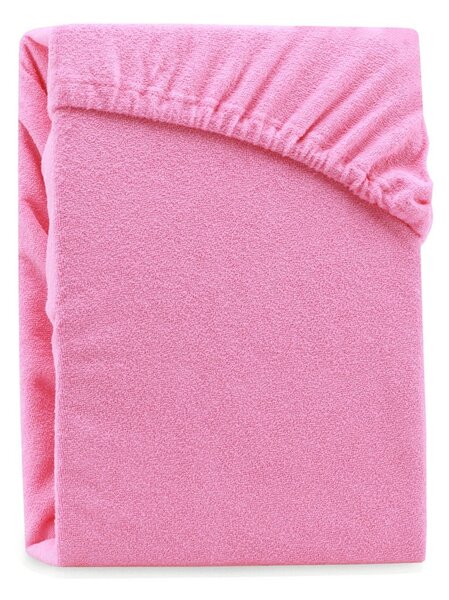 Ruby Pink rózsaszín kétszemélyes gumis lepedő, 200-220 x 200 cm - AmeliaHome
