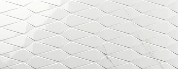 Gala White Lux Brillo 35x90 fényes 3D márványmintás rektifikált porcelán falburkolat