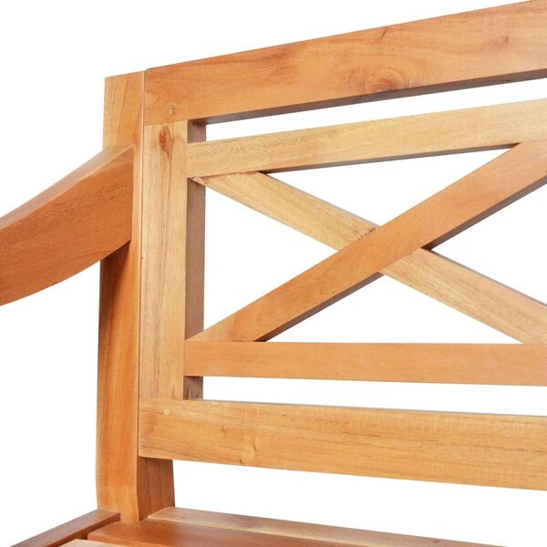 VidaXL világosbarna tömör mahagóni Batavia pad 123 cm