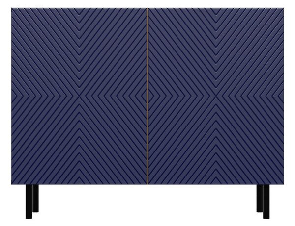 Aldabra MIX Kama 2 komód, 100x78x40 cm, tölgy-kék