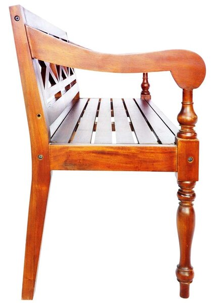 VidaXL sötétbarna tömör mahagóni Batavia pad 123 cm