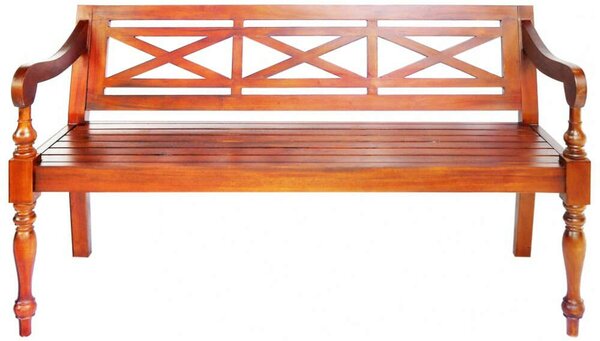 VidaXL sötétbarna tömör mahagóni Batavia pad 123 cm