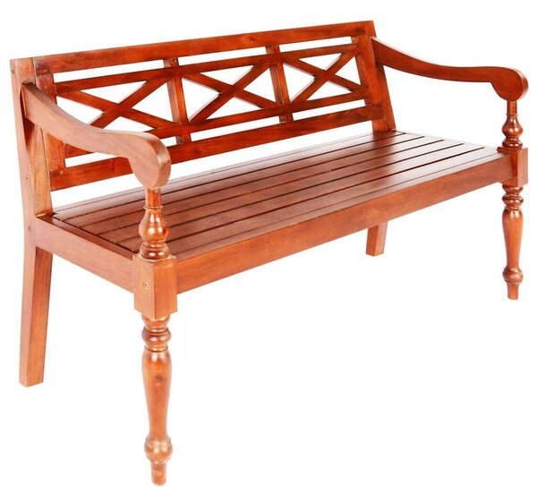 VidaXL sötétbarna tömör mahagóni Batavia pad 123 cm