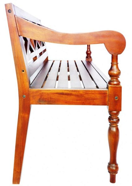 VidaXL sötétbarna tömör mahagóni Batavia pad 123 cm