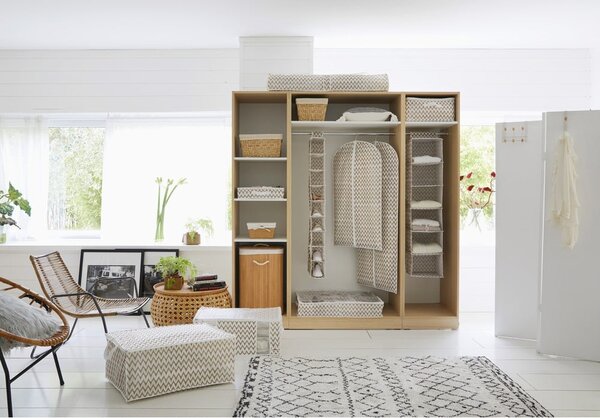 Natúr színű bambusz szennyeskosár 78 l Bamboo – Compactor
