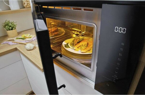 Gorenje BMI251SG3BG Beépíthető mikrohullámú sütő, 25L, 900W, 5 fokozat, AquaClean, SmartDisplay