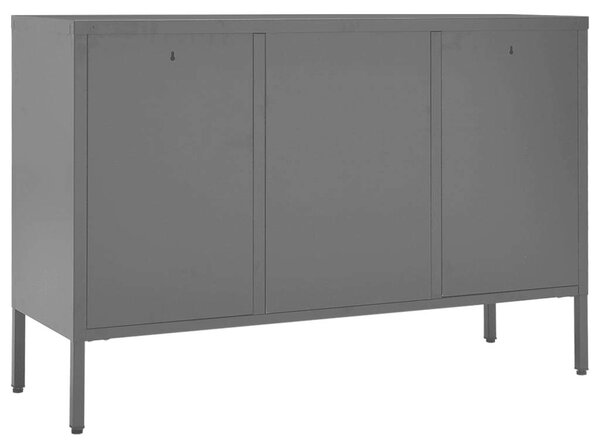 VidaXL Acél és Üveg Tálalószekrény - 105x35x70 cm