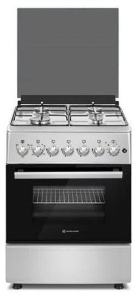 Novacook F6B40EF INX Kombinált tűzhely, 66L, 4 főzőzóna, Időzítő, A energiaosztály, Inox