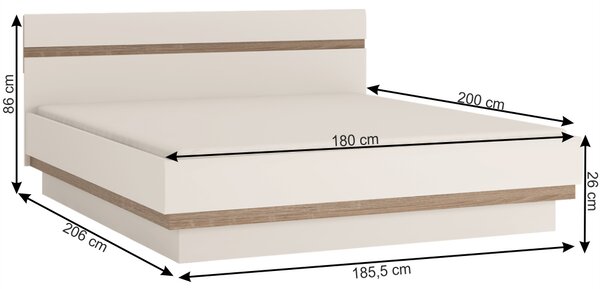 Franciaágy 180 cm Lynatet Typ 93