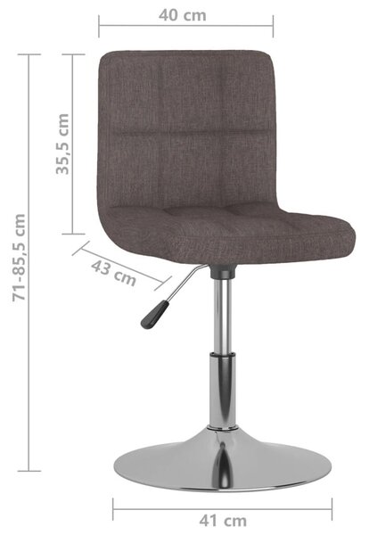 VidaXL Forgó Szövet Étkezőszék - 6 db - Tópszín