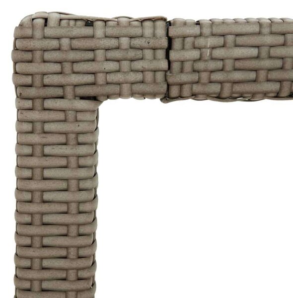 VidaXL Polyrattan Kerti Asztal - Edzett Üveg - 150x90 cm