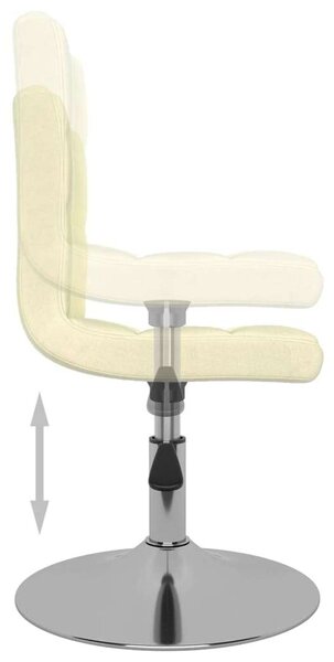VidaXL Krémszínű Forgó Étkezőszék - 6 db