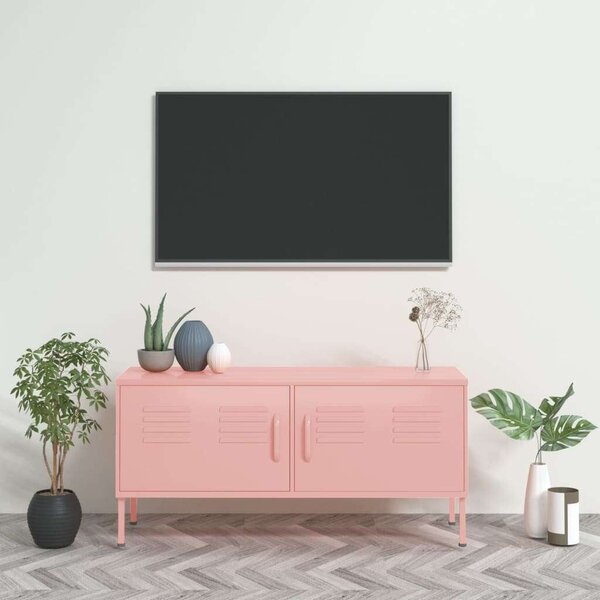 VidaXL Rózsaszín Fém TV-szekrény - 105x35x50 cm