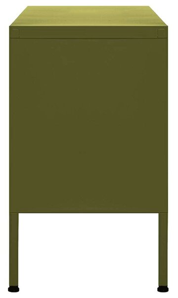 Acél TV Szekrény - Olívazöld - 105x35x50 cm