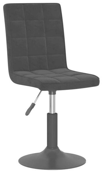 VidaXL 6 db fekete bársony forgó étkezőszék