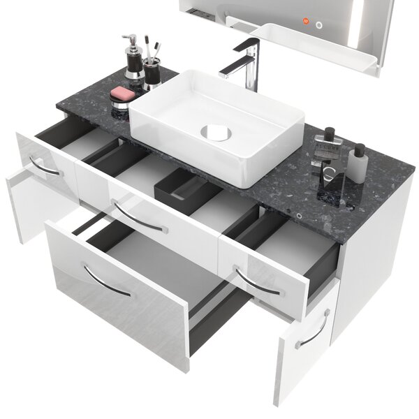 Fürdőszoba szett Euphoria EUP P 120/0/W/W/0/BK/MB
