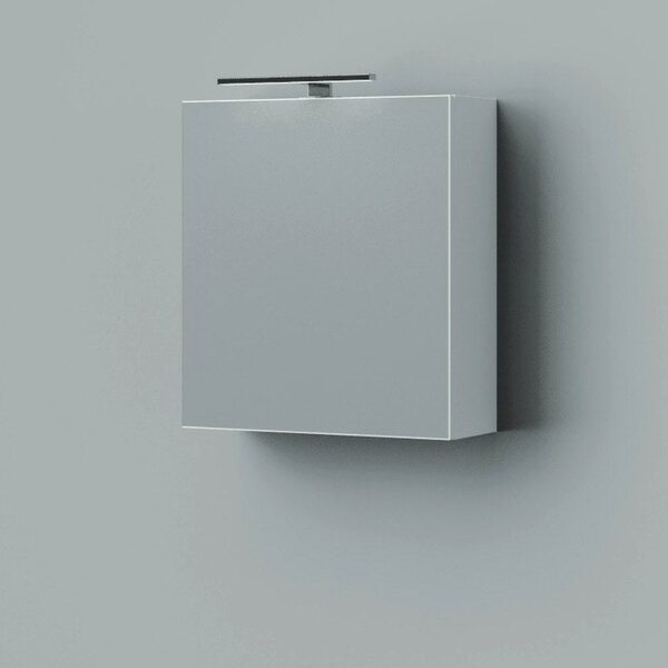 HD Nina 50 cm széles teletükrös fürdőszobai tükrös szekrény, fehér, 1 soft close ajtóval