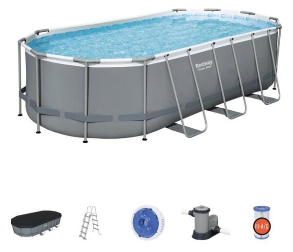 Bestway KRK ovális fémvázas medence szett 549 x 274 x 122 cm