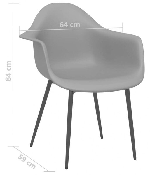 Modern Étkezőszék - Szürke - 2 db