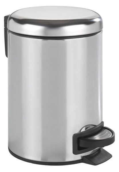 Leman Shiny ezüstszínű pedálos szemetes, 3 l - Wenko
